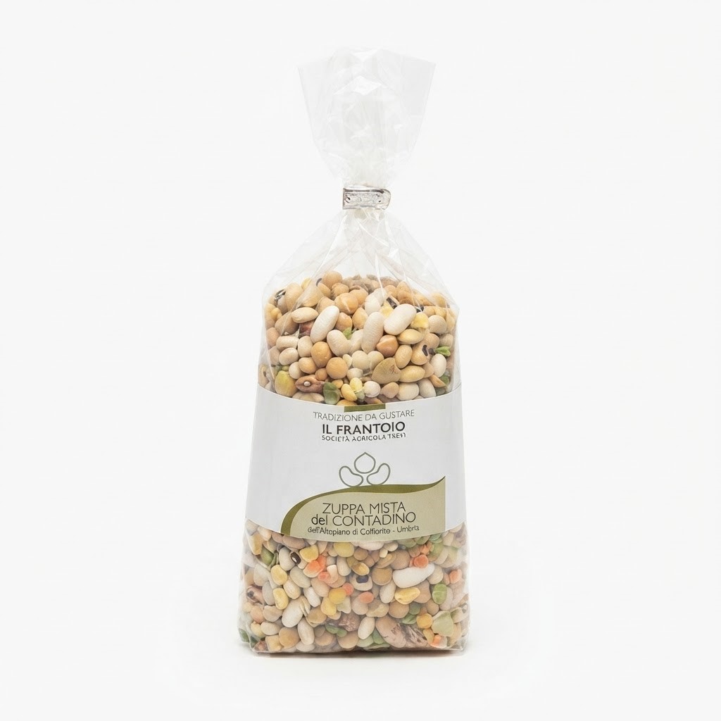 Zuppa Mista del contadino dell'Altopiano di Colfiorito Umbria 500g - Olio Trevi Zuppa Mista del contadino dell'Altopiano di Colfiorito Umbria 500g