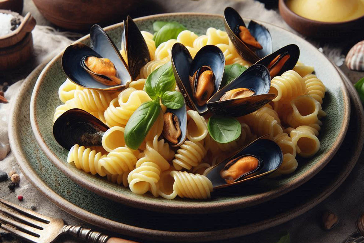 Cavatelli con cozze fresche e olio extravergine di oliva